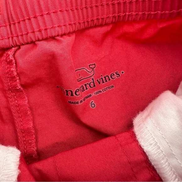 Vineyard Vines Red Cotton Casual Shorts Size 6 FLAW - Picture 2 of 4